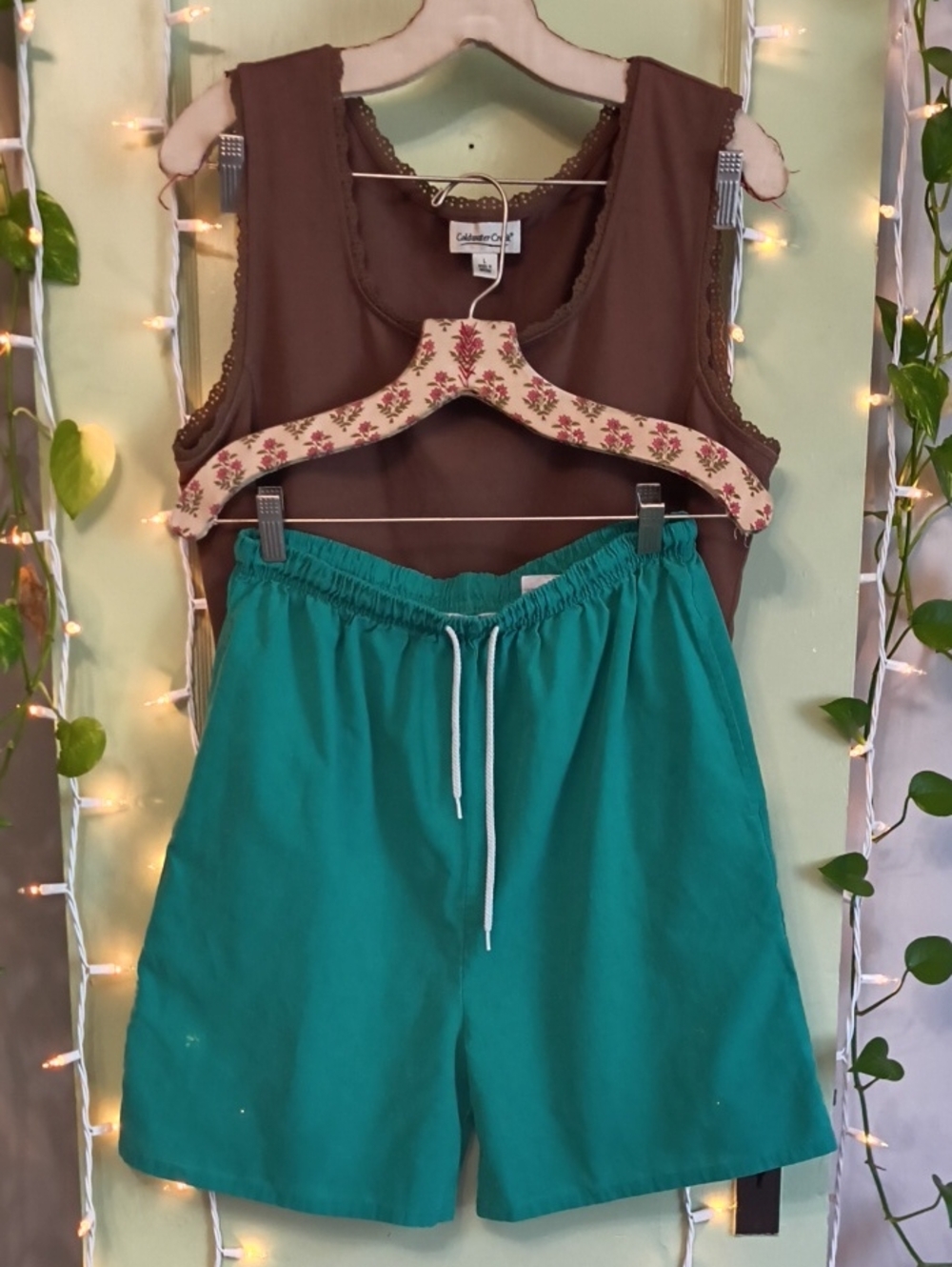 Women's Blair Soft Kelly Green Elastic Waist Lightweight 2 Pocket Shorts M